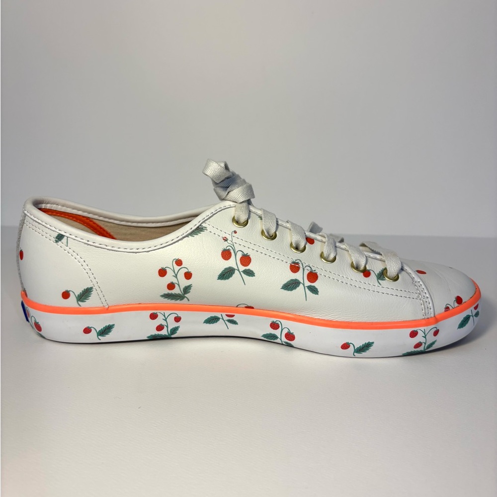 Keds x Rifle Paper Co Kickstart Leather Strawberry SZ 10 EUC - Picture 4 of 11